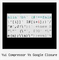 Eclipse Javascript Packer yui compressor vs google closure