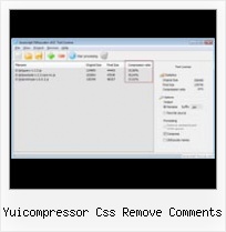 Php Js Packer yuicompressor css remove comments